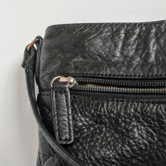 Margot 'Radley' Crossbody Messenger Leather Bag Purse Black - Picture 4 of 9